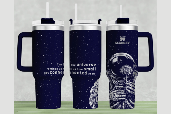Astronaut Stanley 40oz Laser Wrap SVG