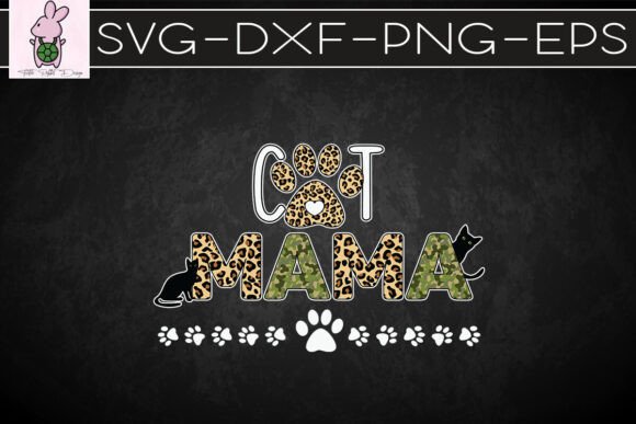 Cat Mama Cat Lovers Cat Paw SVG