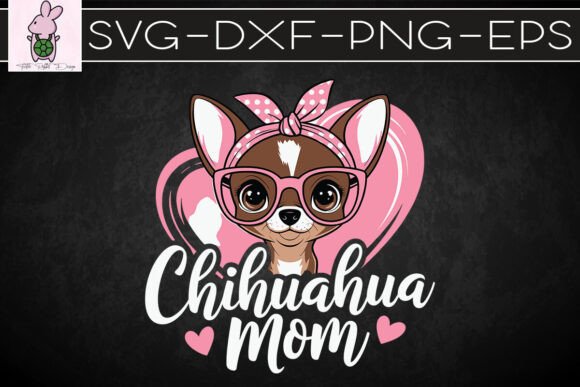 Chihuahua Dog Mom Messy Bun SVG