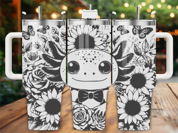 Cute Axolotl Tumbler Wrap