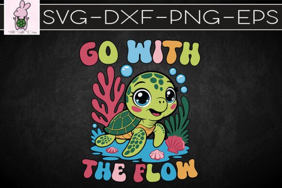 Go with the Flow Turtle SVG
