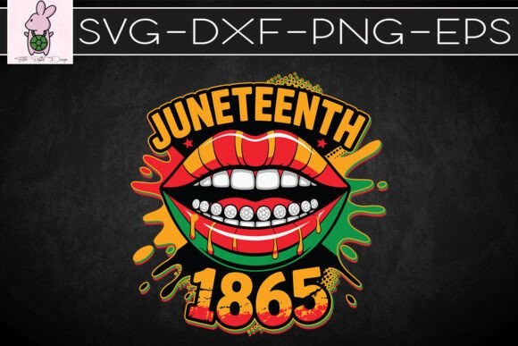 Juneteenth 1865 Lips White History SVG