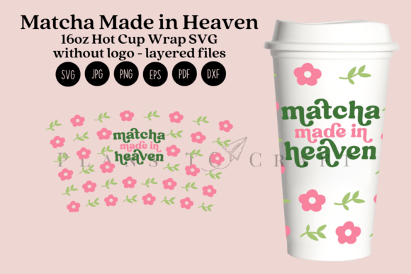 Matcha Made in Heaven 16oz Hot Cup Wrap