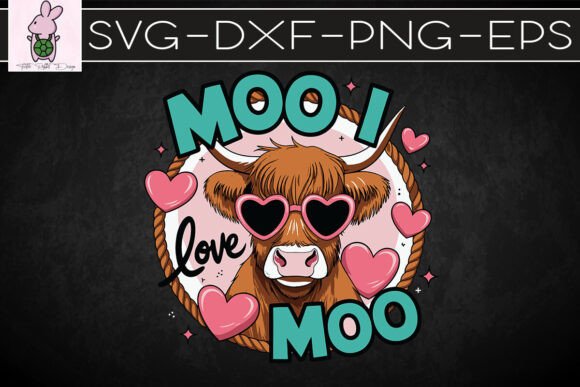 Moo I Love Moo Heifer Hearts SVG