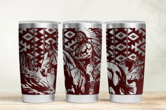 Native American Laser Tumbler Design