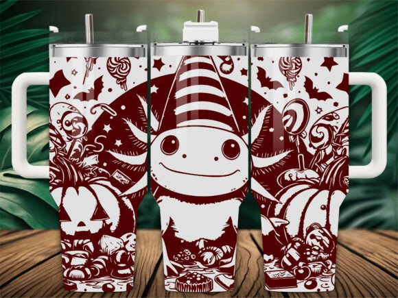 Pumpkin Axolotl Tumbler Wrap