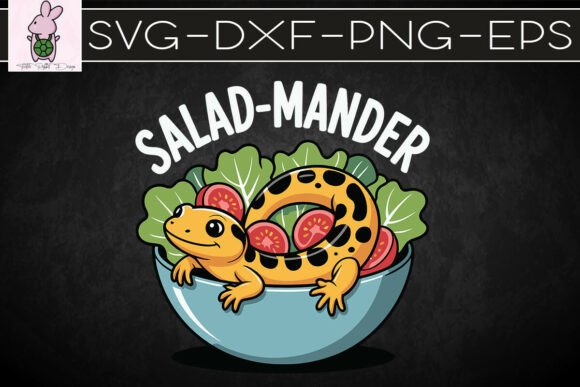 Salad-mander Funny Salamander Animal SVG