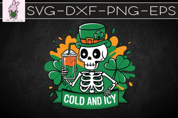 Skeleton St. Patrick Cold and Icy SVG
