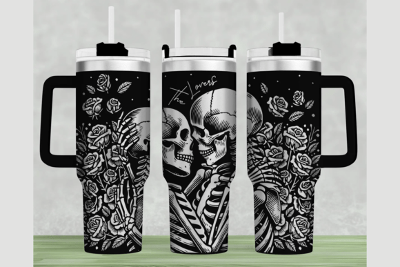 Skeletons Hugging Tumbler Laser File