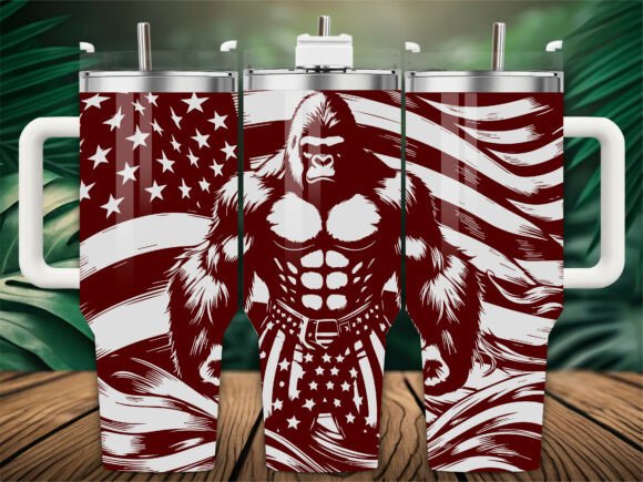 USA Flag Bigfoot Tumbler Wrap