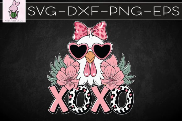 Valentine Chicken Farm Animal SVG