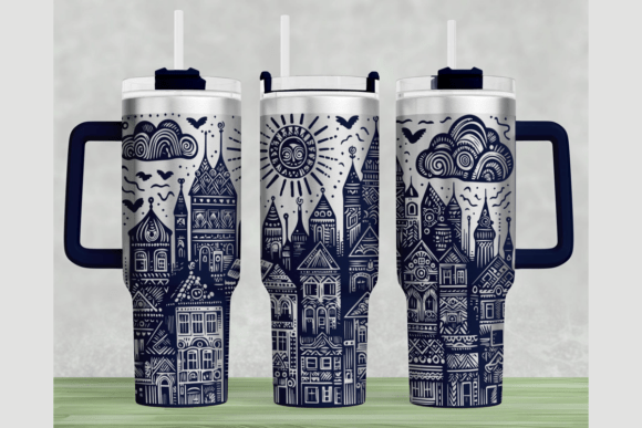 Village 40oz Laser Tumbler Wrap
